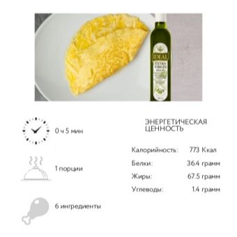 Рецепт омлет из 1 яйца. калорийность, химический состав и пищевая ценность.