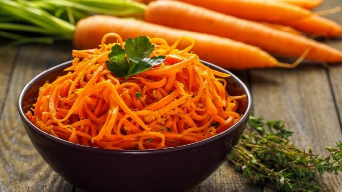 Рецепт морковь по-корейски (пп версия). калорийность, химический состав и пищевая ценность.
