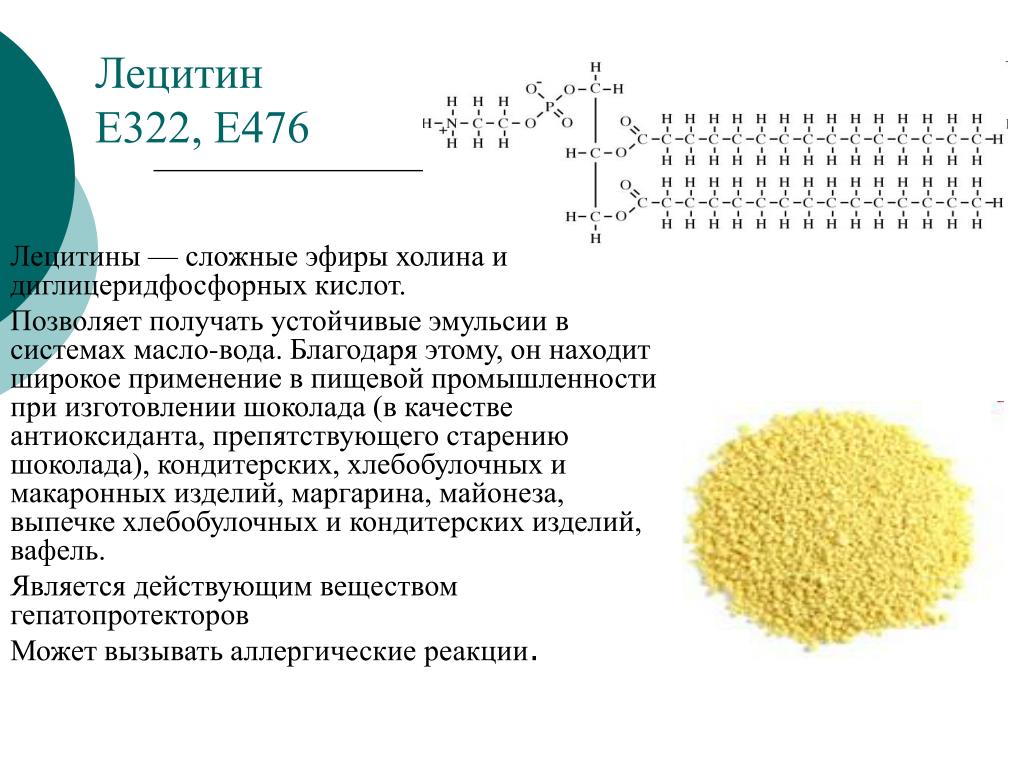 Жизненно важная пищевая добавка е322 (лецитин)