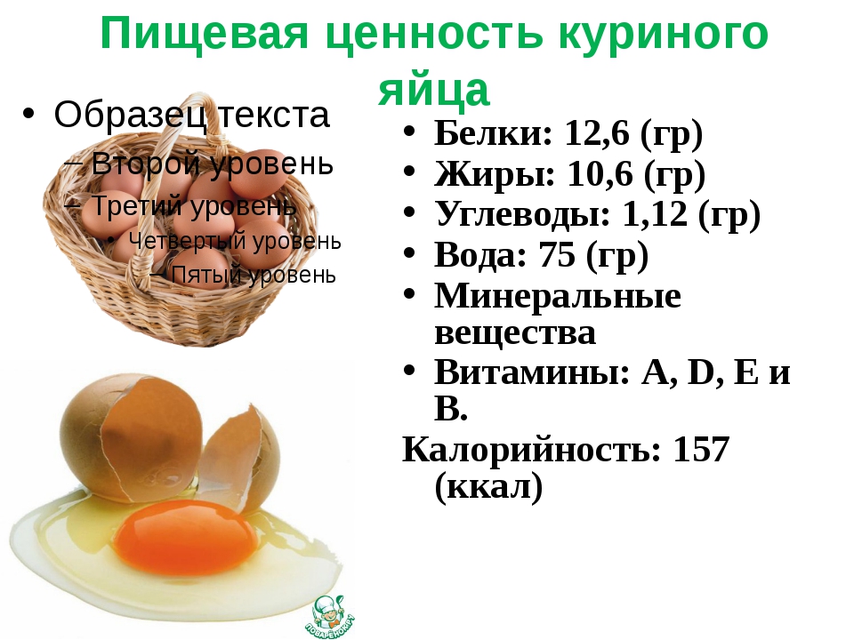 Яйцо куриное — химический состав, пищевая ценность, бжу