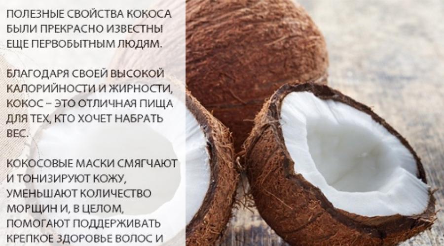 Кокосовое молоко: польза и вред, калорийность и полезные свойства +состав