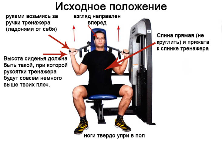 Жим в грудном тренажере сидя: важное упражнение для объема мышц