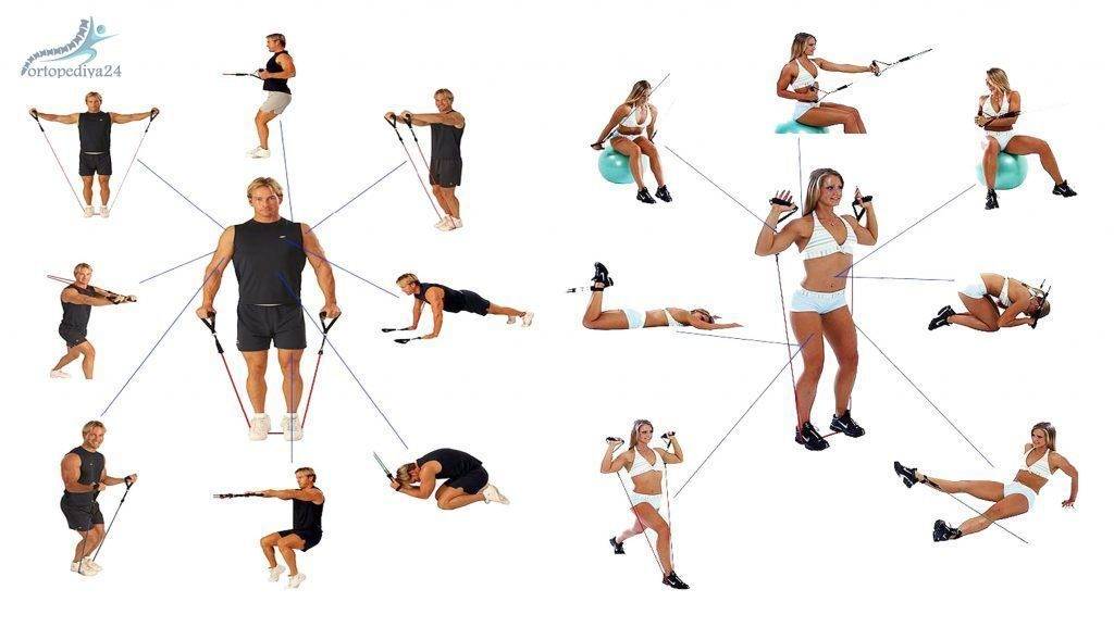 Эспандер пружинный: комплекс упражнений для мужчин и женщин с плечевым тренажером