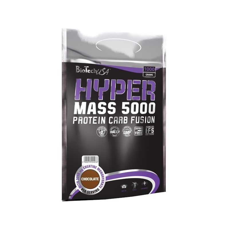 Hyper Mass 5000 представляет собой высококалорийный гейнер, производимый американской компанией Biotech USA Это спортивное питание, прежде всего, предназначено людям с эктоморфным телосложением