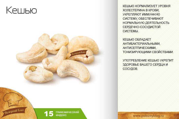 Кешью орех - описание, полезные и вредные свойства, состав, калорийность, фото