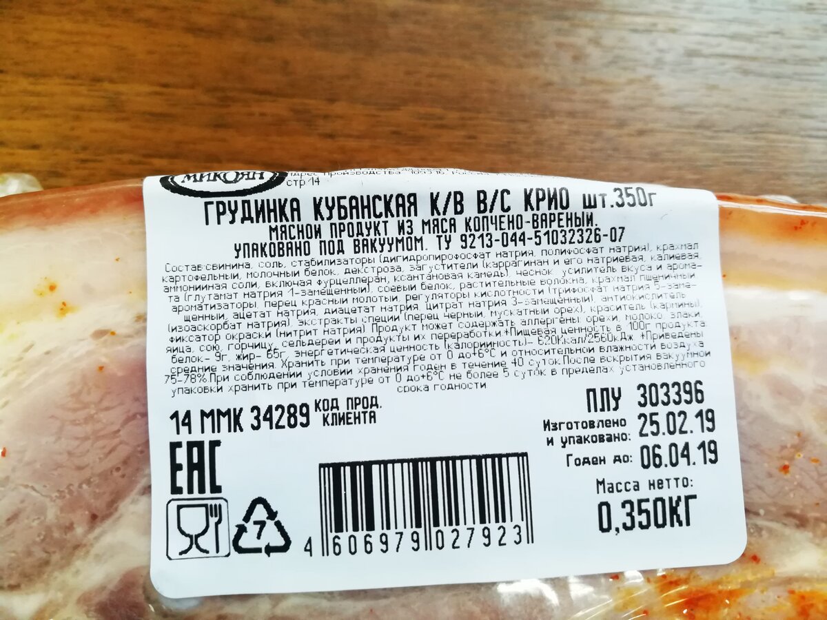 «росконтроль» узнавал, чем может быть опасна варено-копченая грудинка | белорусский продовольственный торгово-промышленный портал