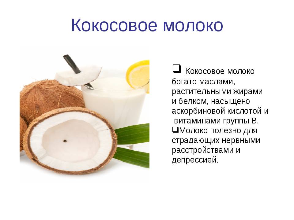 Мякоть кокоса: польза и вред, применение