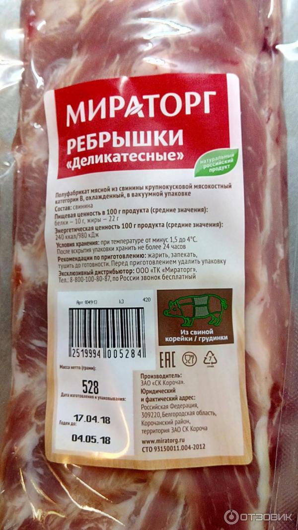 Калорийность постной свинины - vodako.ru