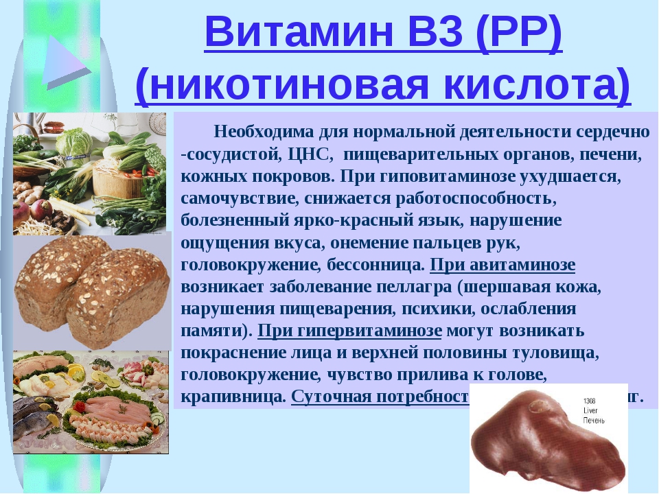 16 продуктов богатых ниацином (витамином b3)