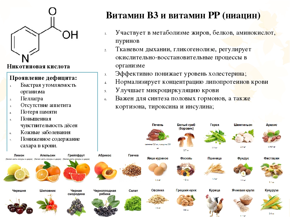 Ниацин (витамин b3): что это такое, инструкция по применению